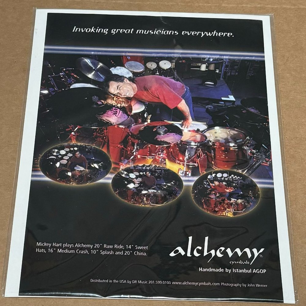 ALCHEMY CYMBALS - MICKEY HART - 2004 Print Advertisement